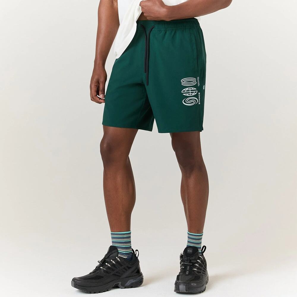 Stance FreshTek Swim Trunks Shorts Green Men's Medium Elastic Waist Lined